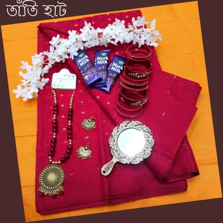 হাফসিল্ক কম্বো গিফট প্যাকেজ -red