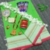 Hafsilk-green-katha-sharee-package.