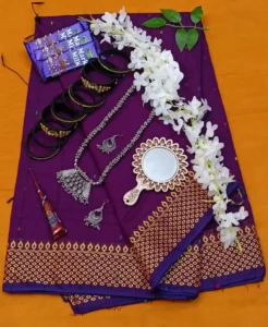 Hafsilk-purpel-kalar-ball-par-Sharee-gift-Package.