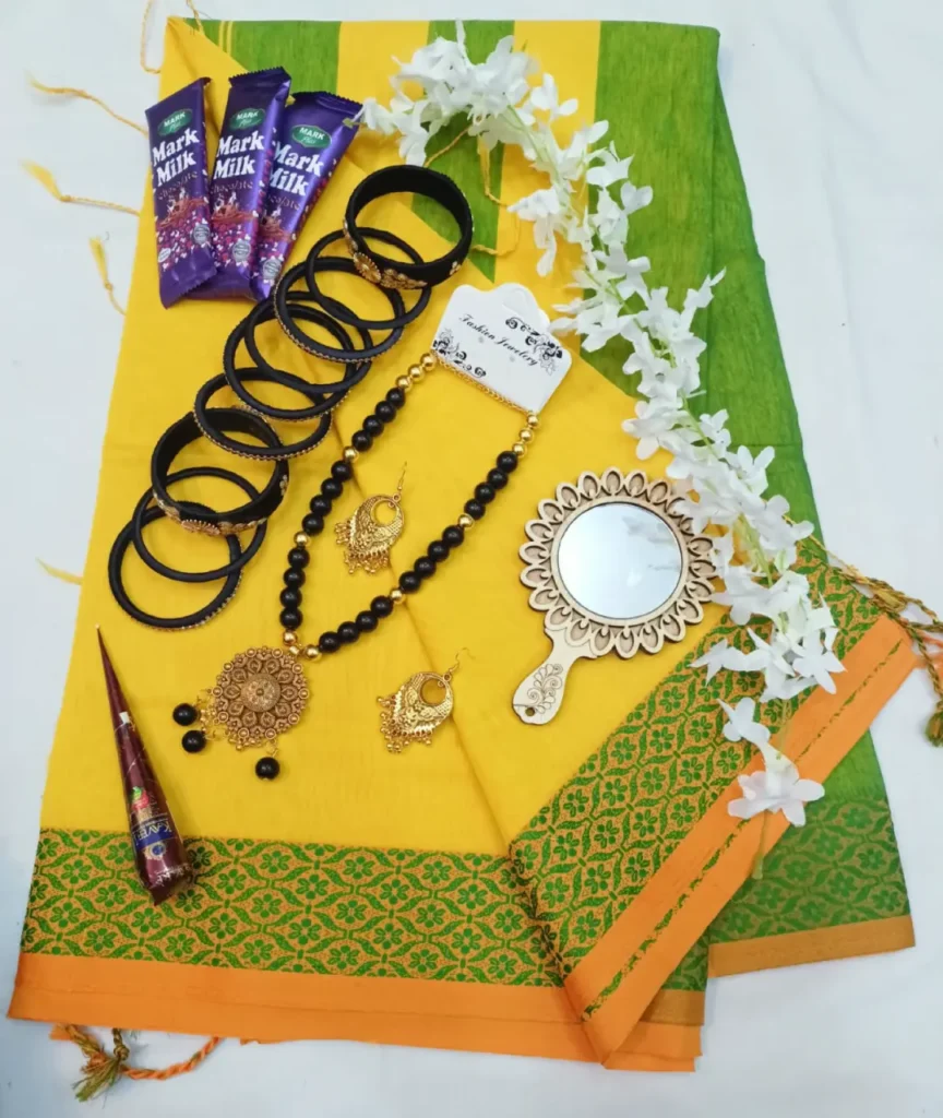 hafsilk lotaful Saree gift package